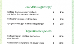Vorspeisen im Restaurant Wallner